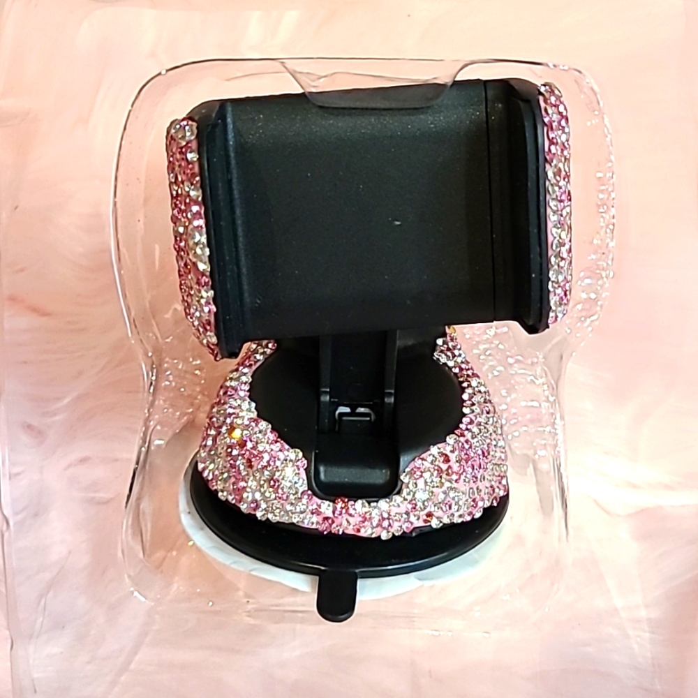 Pink bling car mount